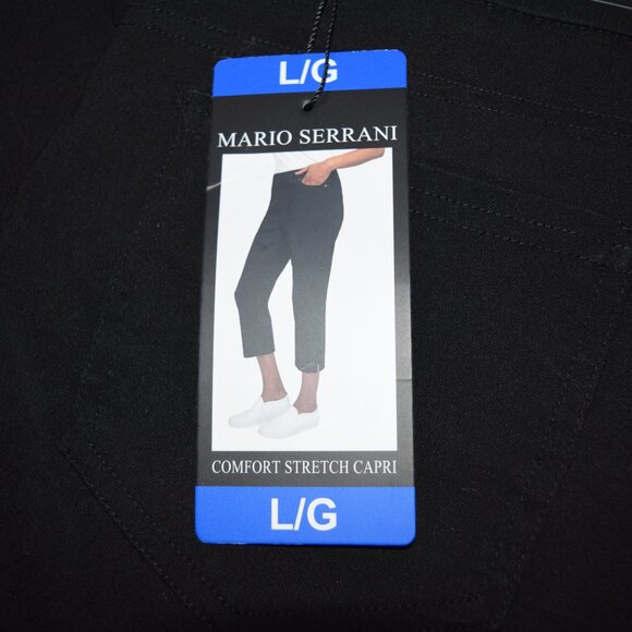 NWT Mario Serrani Italy Women's L Comfort Stretch Pull-on Capri Cropped Pants - Picture 7 of 10
